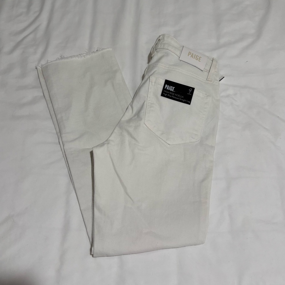 PAIGE Off-White Slim Jeans
